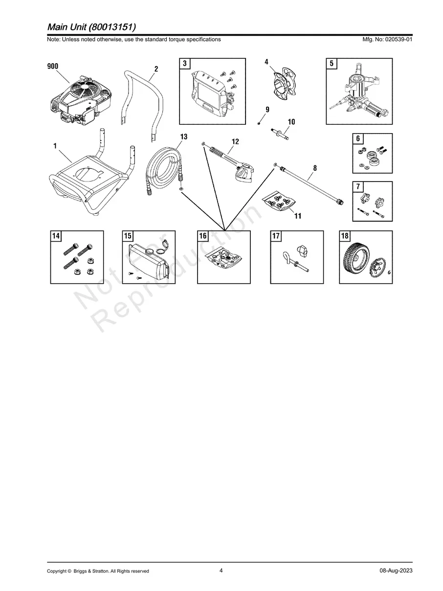 BRIGGS AND STRATTON, 020539-01, IPL.4